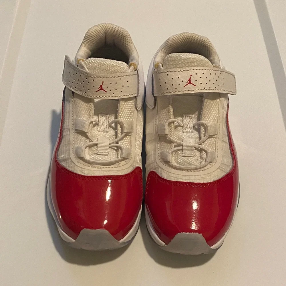 Kids Nike Air Jordan Red and White Sneakers Size 1.5 Y